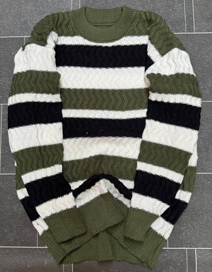 Pull rayé en tricot doux