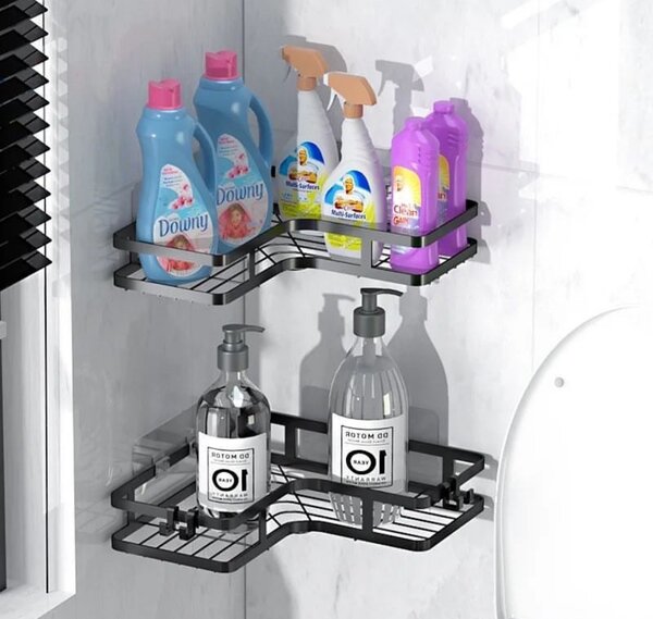 Bathroom corner shelves