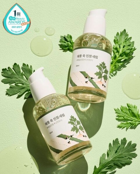 Успокаивающая сыворотка с полынью Round Lab Mugwort Calming