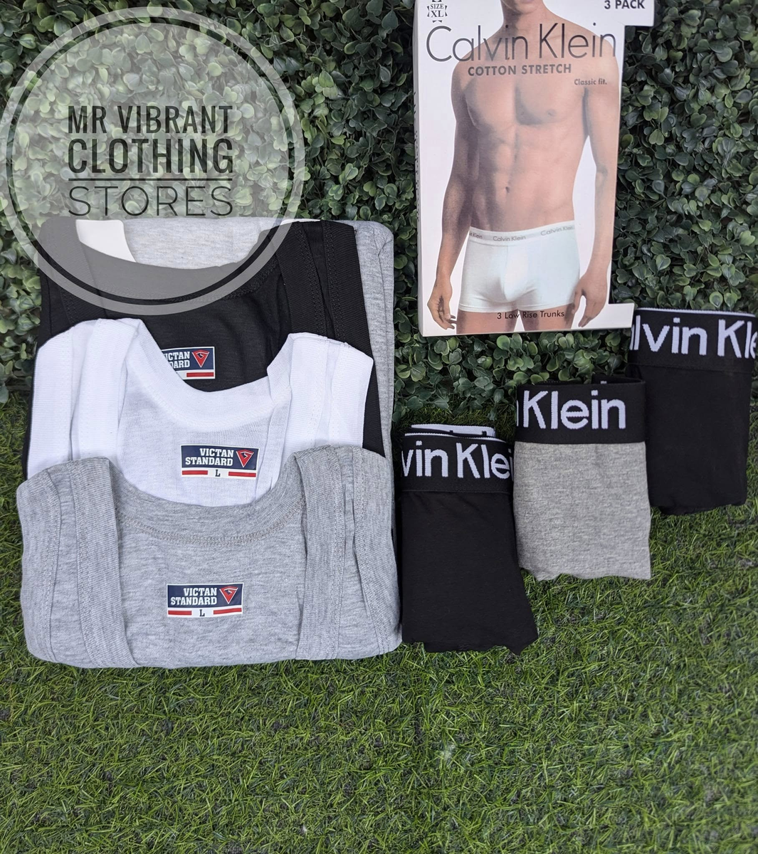 Combo of 3 set of Vests and 3 set of boxers 