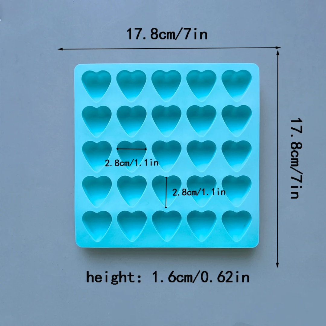 Moules à glaçons cœur en silicone