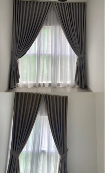 Set of Canvas curtains with eyelets