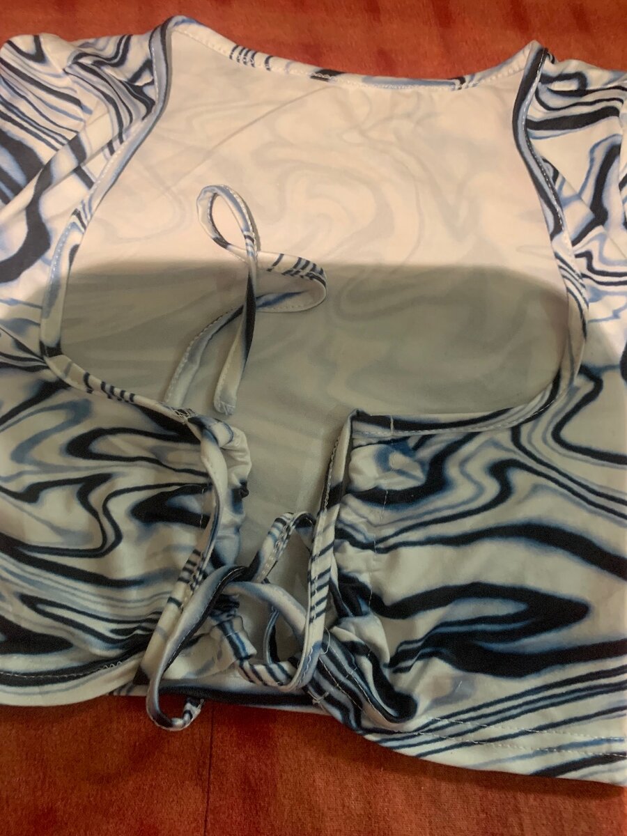 Crop top bleu marine