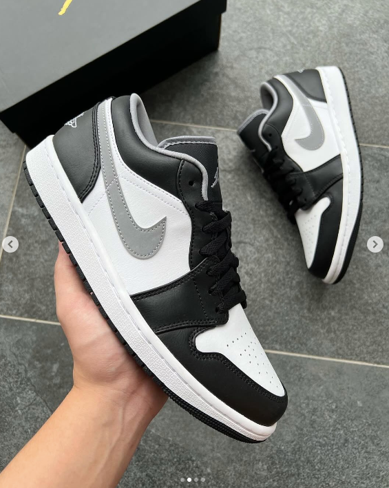 Кроссовки Air Jordan 1 low черный,белый,серый