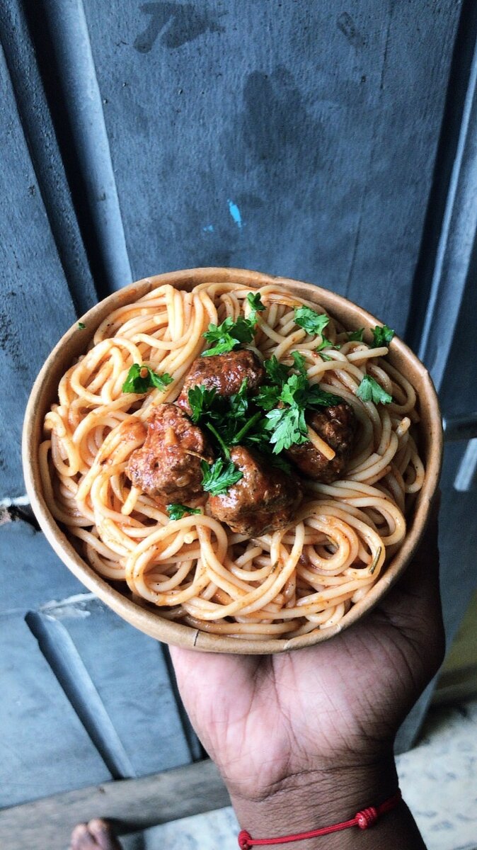 Pâtes au Jambon et Boulettes