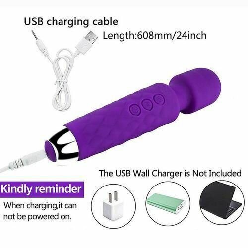 Vibromasseur puissant violet USB