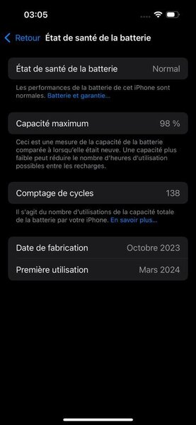 iPhone 15  Second Main importé
