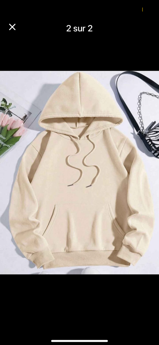 Sweat à Capuche Beige Unisexe