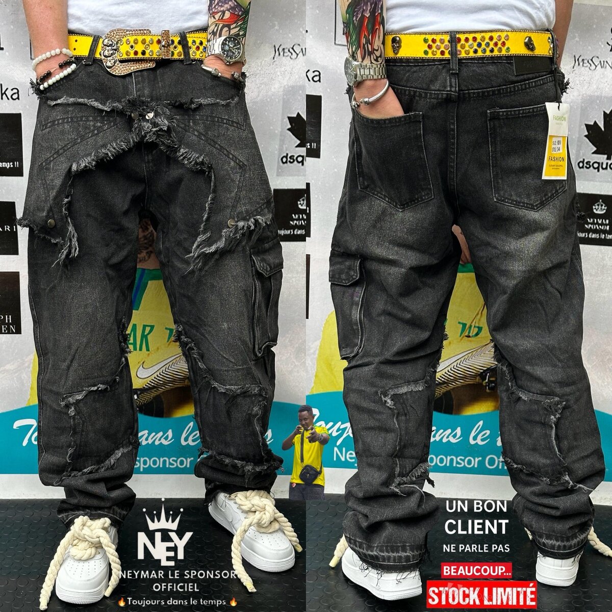 Jean cargo style urbain