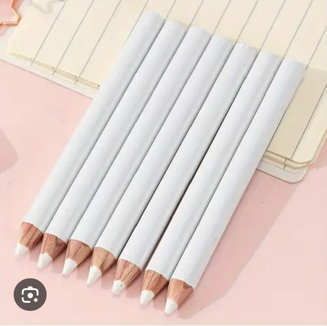 6 Crayons de couleur blanc