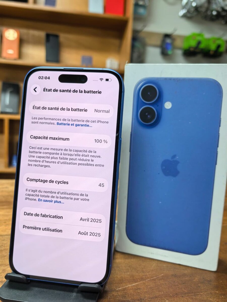 iPhone 16 Bleu 128 Go
