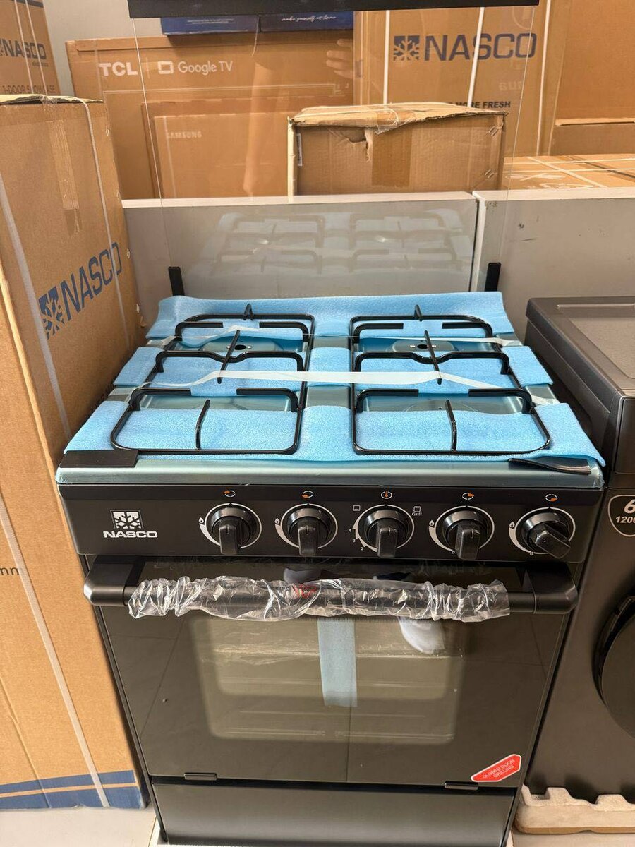 Nasco 4 burner Gas Cooker 60x60cm Oven&Grill