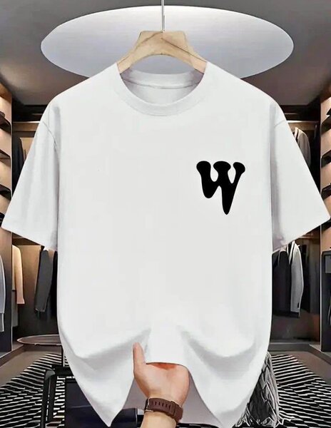 T-shirt blanc avec logo moderne