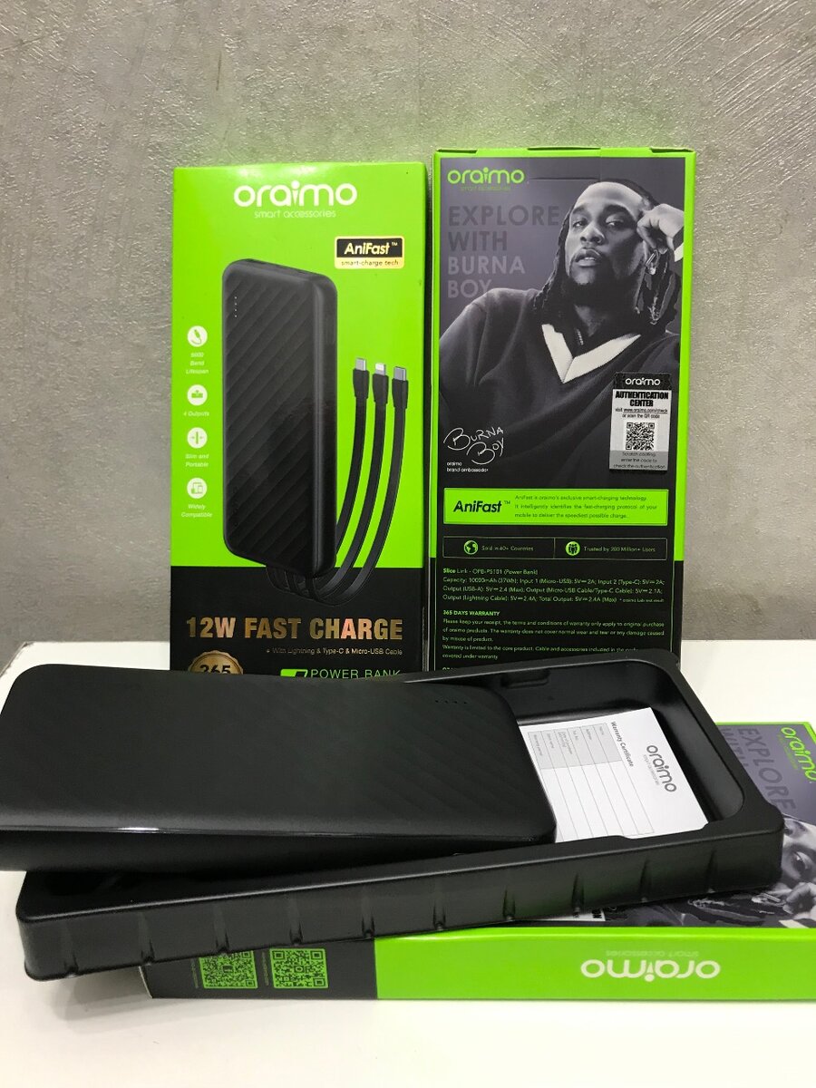 Oraimo powerbanks (10000mah)