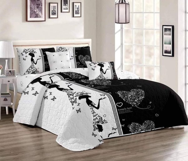 Bedroom set: quilted bedspread+pillowcases 2pcs+2pcs