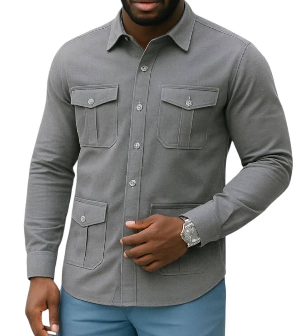 Chemise Décontractée Multipoches Homme