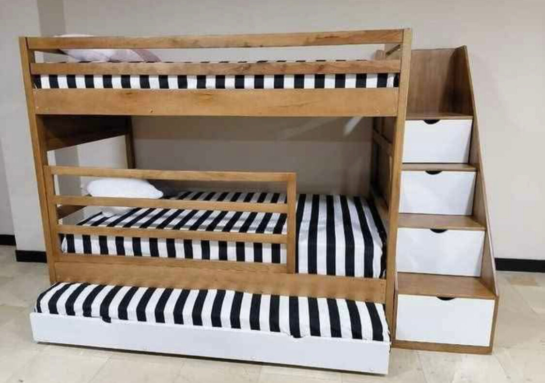 Lit superposé en bois élégant