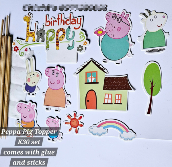 Peppa pig topper for decorating cakes