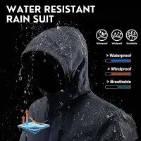 RAIN SUIT / LITE WATER PROOF / Rainsuit / Rain Coat With Trouser / With Cap For Men And Women Lightweight / FOG SUIT / 2 Pieces Hooded Coat and Trouser, Fully Protector for Outdoor Activities