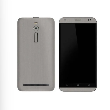 AS ZENFONE 2 Silver Brushed Metal Texture Mobile Skin