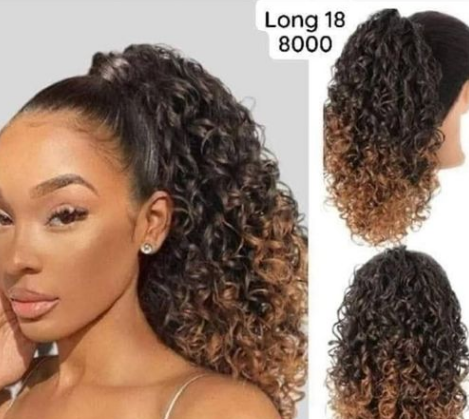 brun bouclés cheveux longueur 18