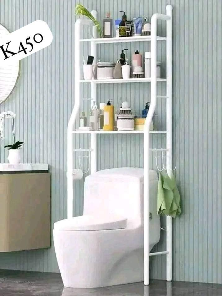 shelf above the washing machine