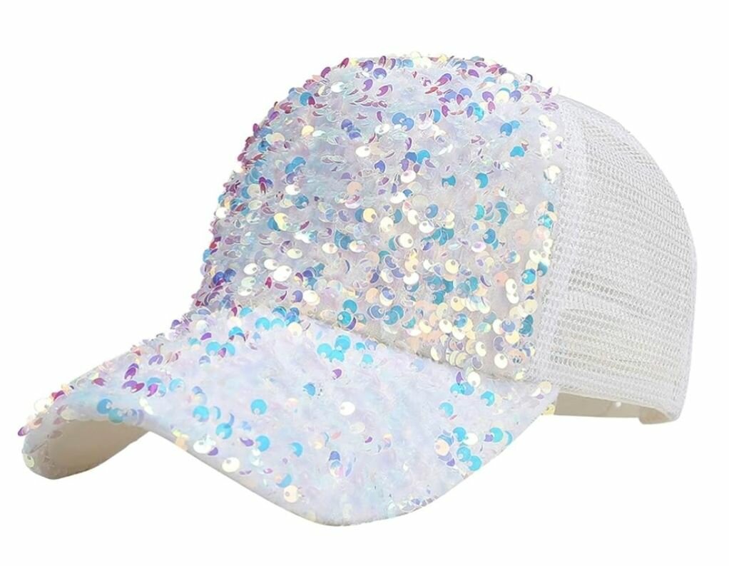 Casquette à paillettes brillante