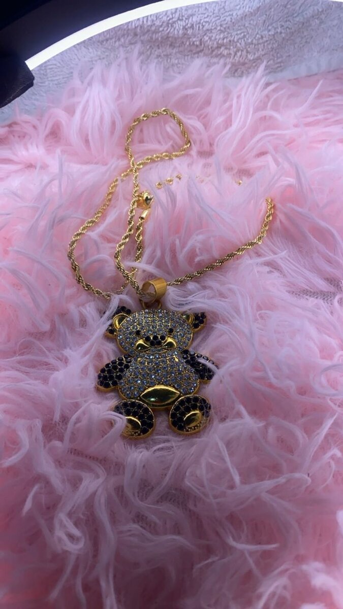 Teddy bear Necklace and pendent