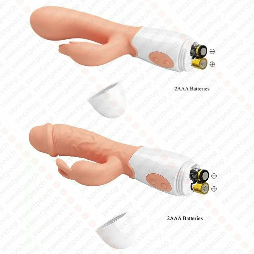 Вибратор кролик беж