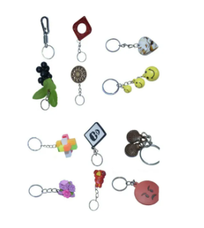 Pack Of 12 Emojis Key Chain