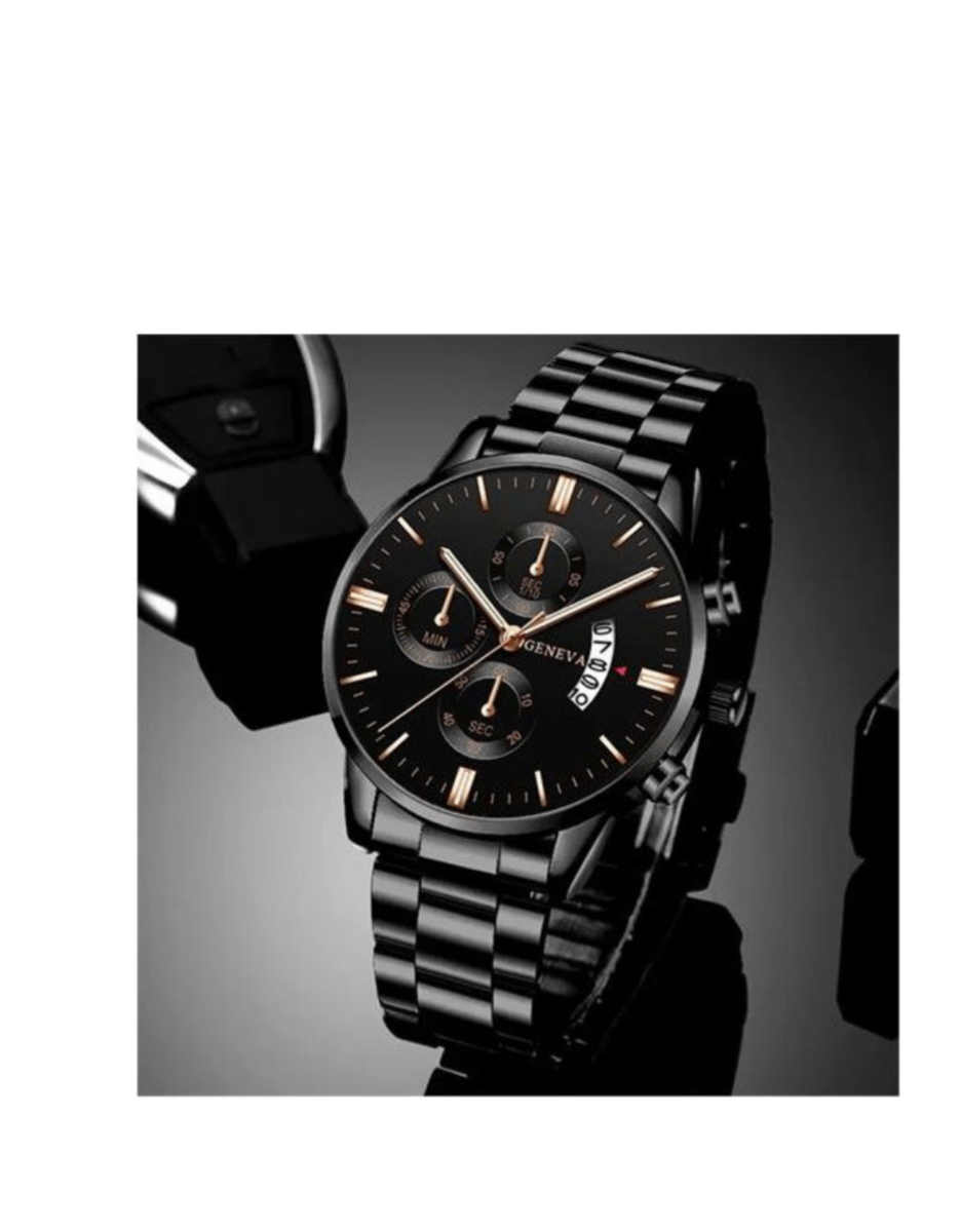 Montre unisex Élégante Noir