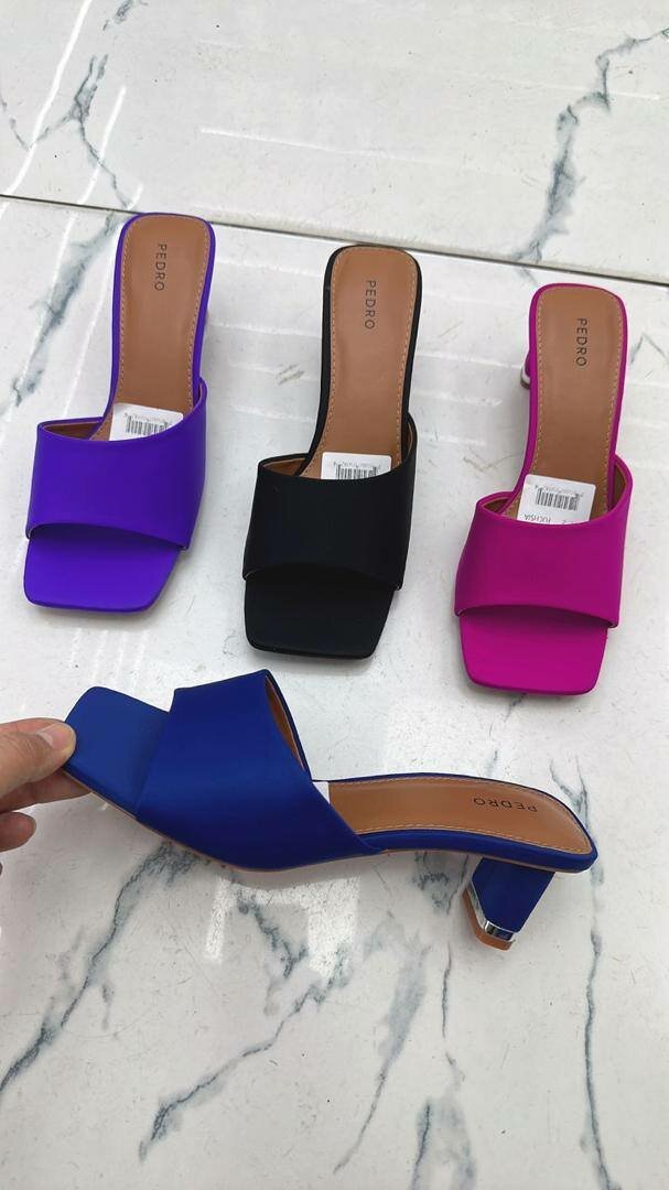 Sandales à talons colorées