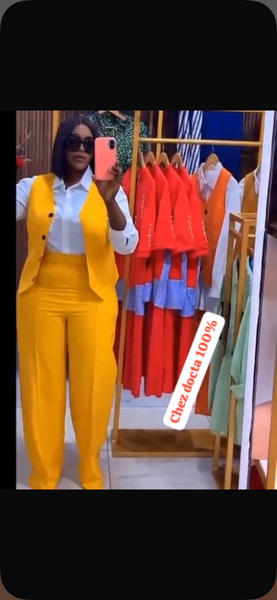 Ensemble Pantalon Jaune Femme