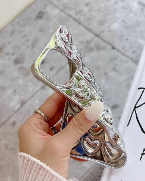 Coque iPhone 12 Coeurs Miroir