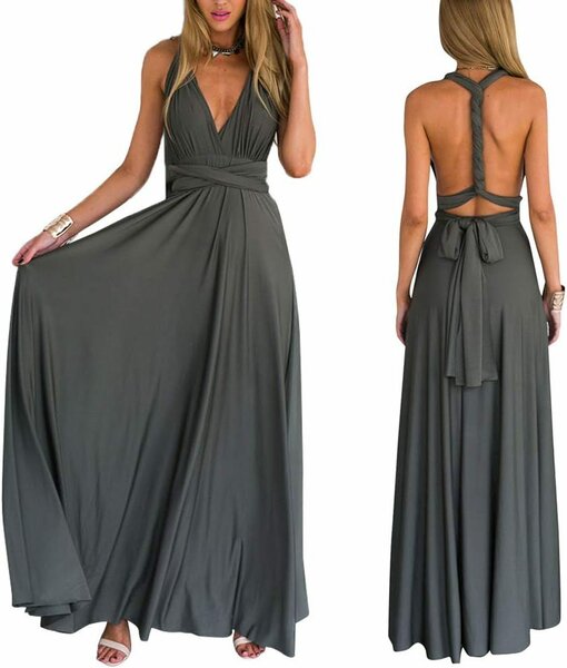 Longue robe à bretelles