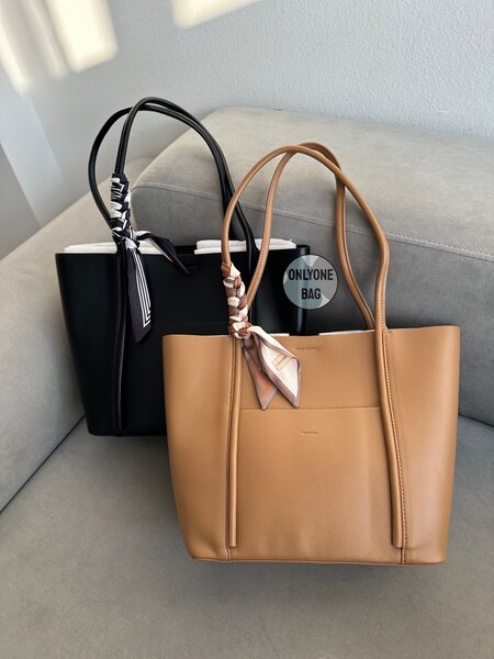 Шоппер из натуральной кожи