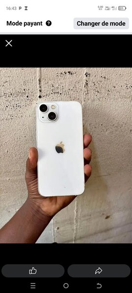 iPhone Blanc Écran Large