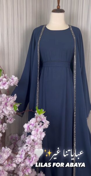 Abaya élégante bleue