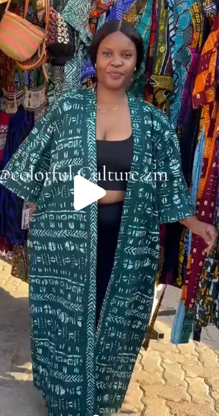 Women's kimono jacket with print