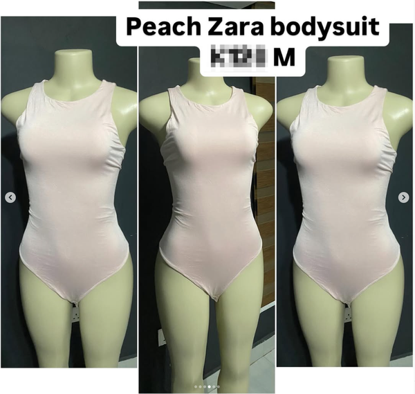 Peach Zara bodysuit