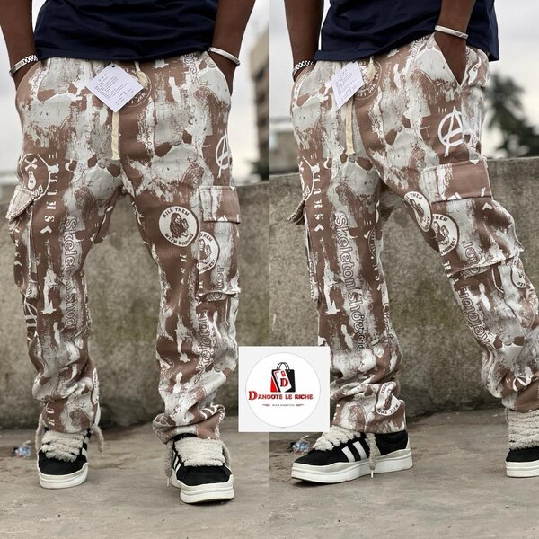 Pantalons cargo imprimés streetwear