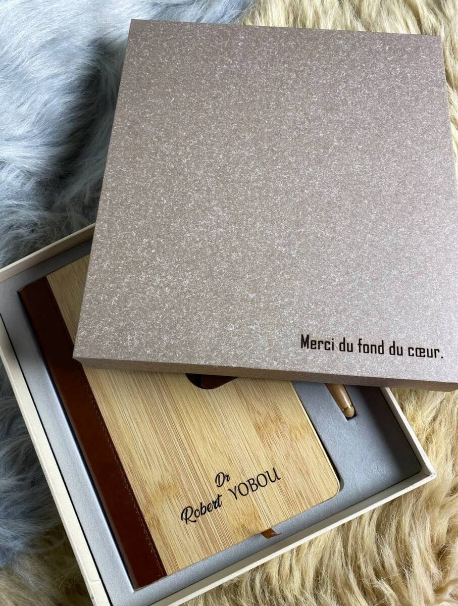 Coffret Cadeau Stylo et Carnet en Bois