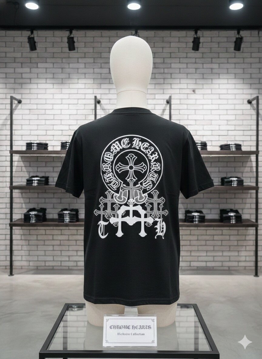 T-shirt noire graphique unisexe