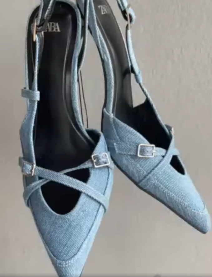 Zara jeans sandals