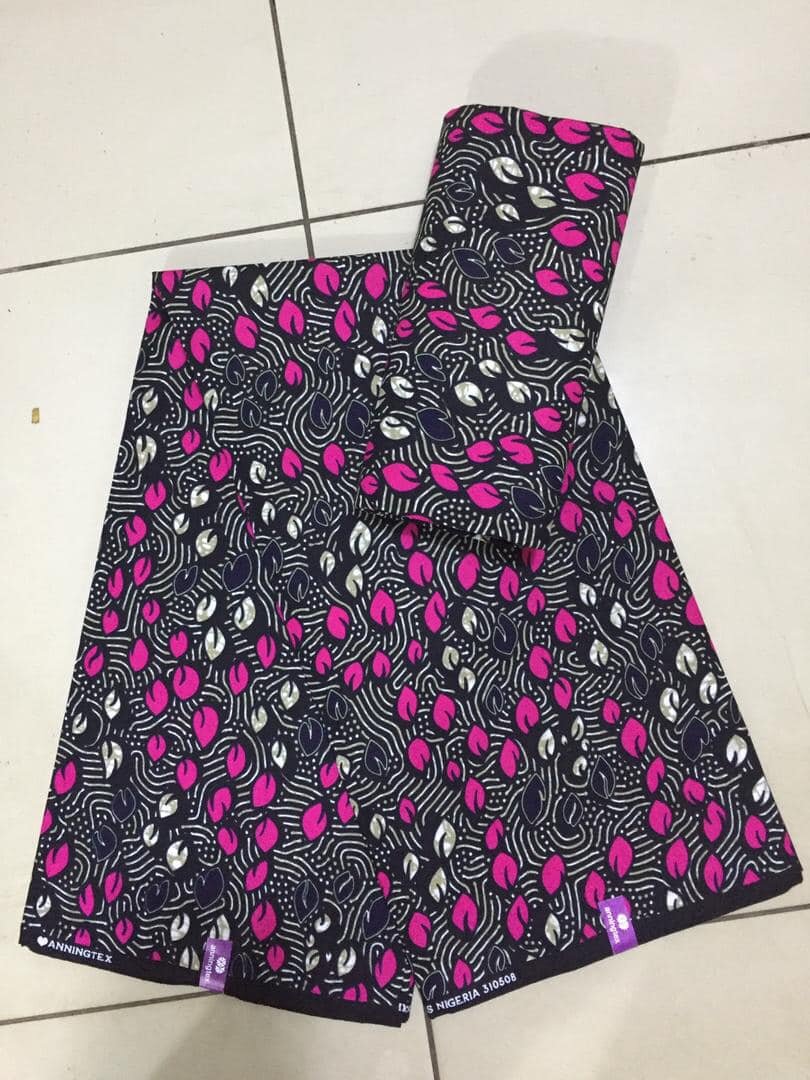 Original Cotton Wax Chitenge Fabric with 6 Yard Print 