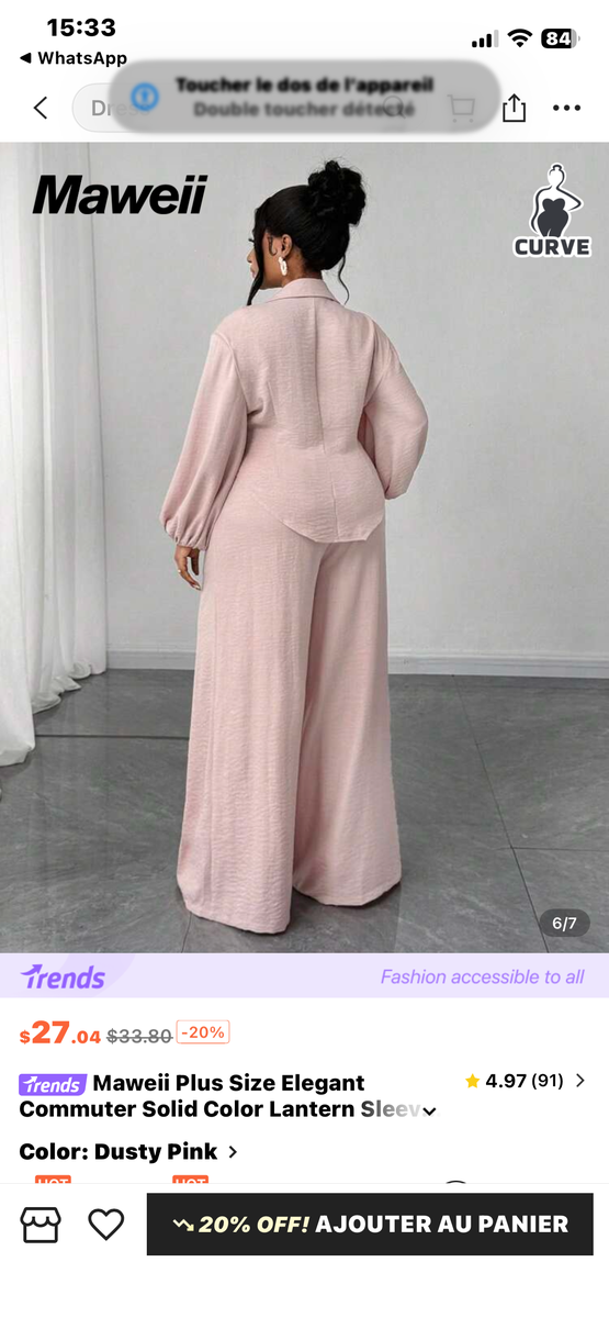Ensemble Élégant Taille Plus