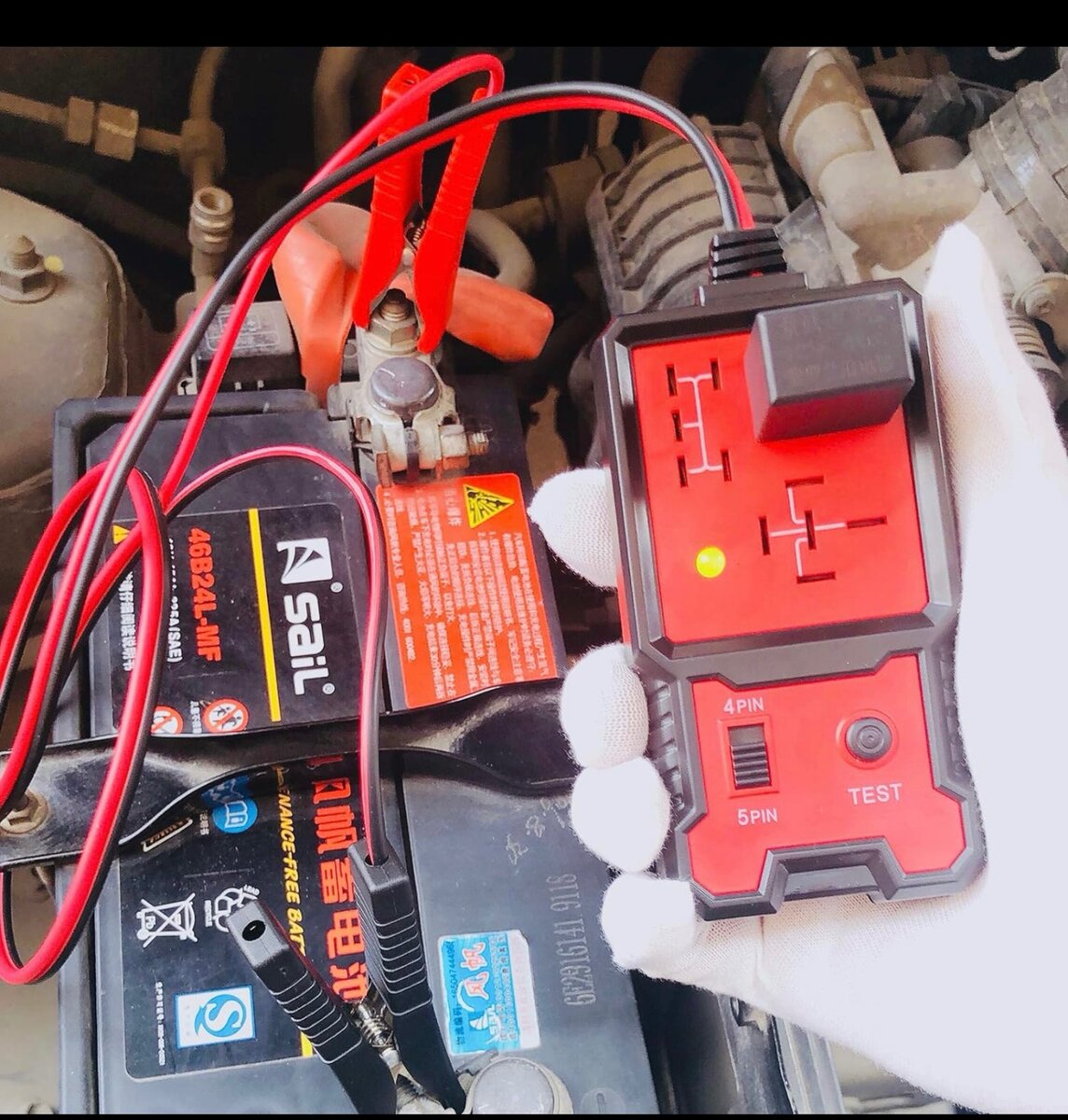 Testeur de relais automobile 12 V Vérificateur de batterie,