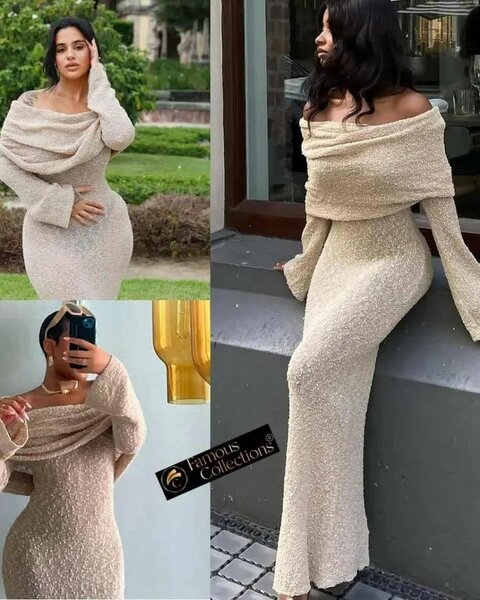 Robe élégante à épaules dénudées