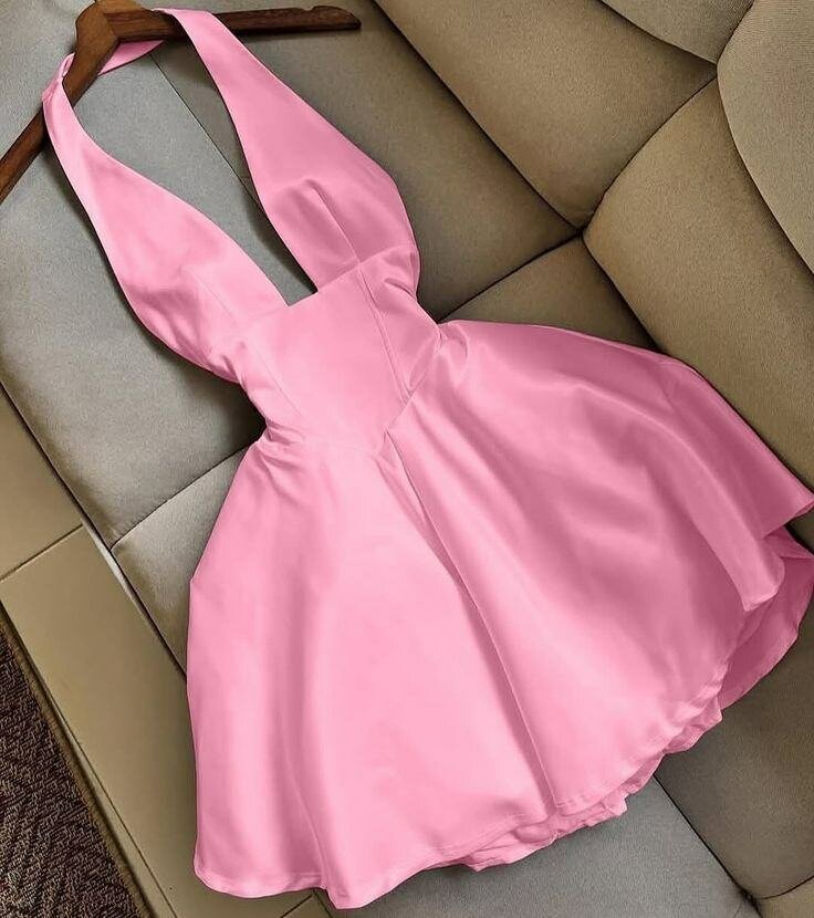 Robe dos nu femme rose