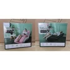 Chaise longue gonflable rose